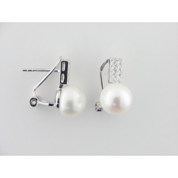 Duran Exquse pendientes plata perla circonitas