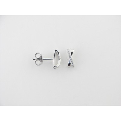 Lotus pendientes plata circonitas