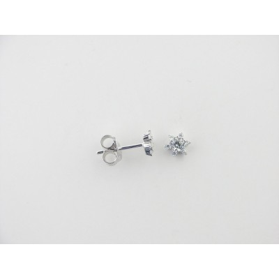 Lotus pendientes plata circonitas