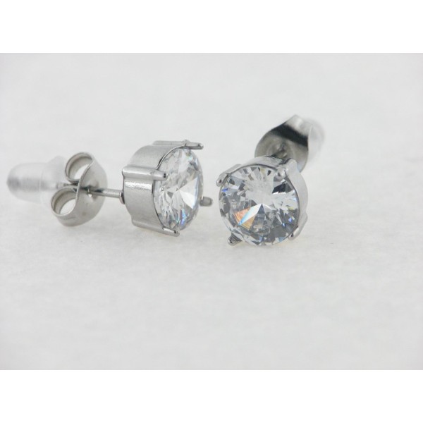 Pendientes Acero Piedra