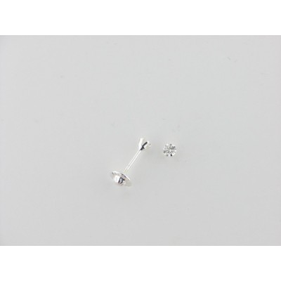 Pendientes plata circonita