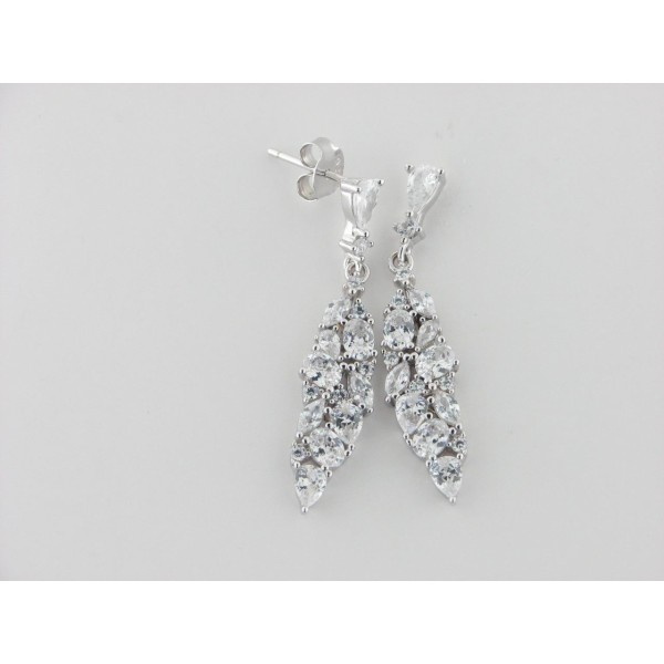 Pendientes plata circonitas