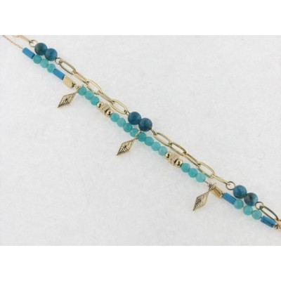 Louts pulsera acero piedras