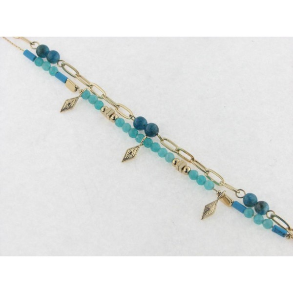 Louts pulsera acero piedras