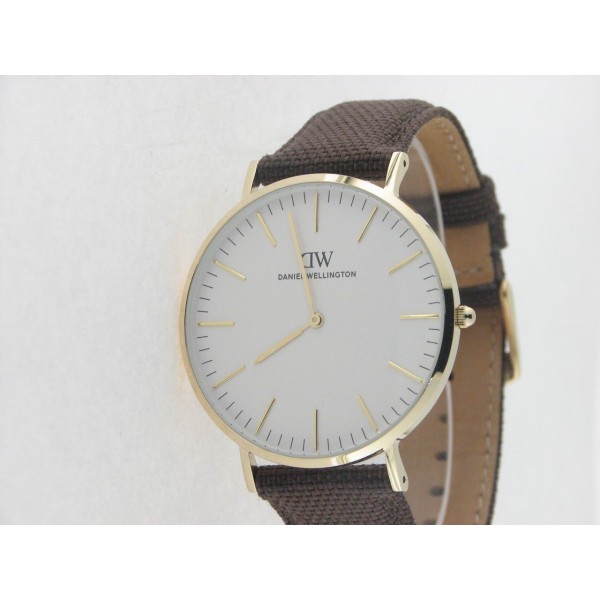 Daniel Wellington acero chapado piel