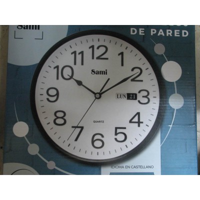 Sami Reloj Pared Negro