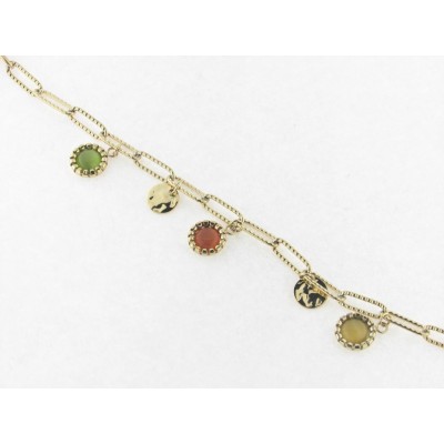 Louts pulsera acero chapado piedras