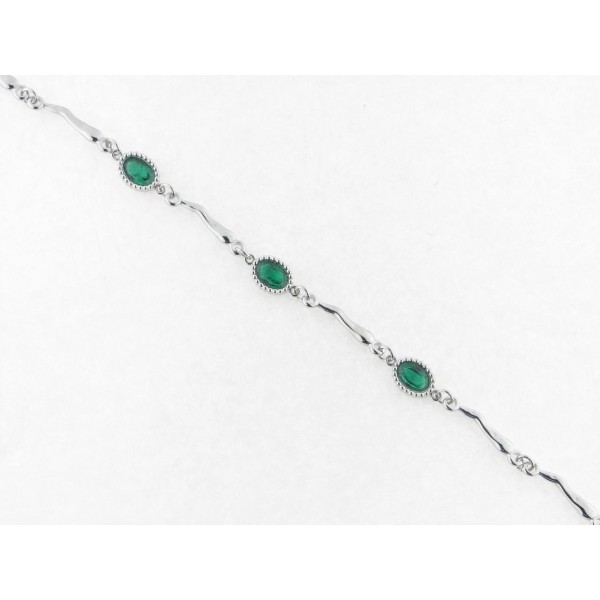 Lotus pulsera acero piedras
