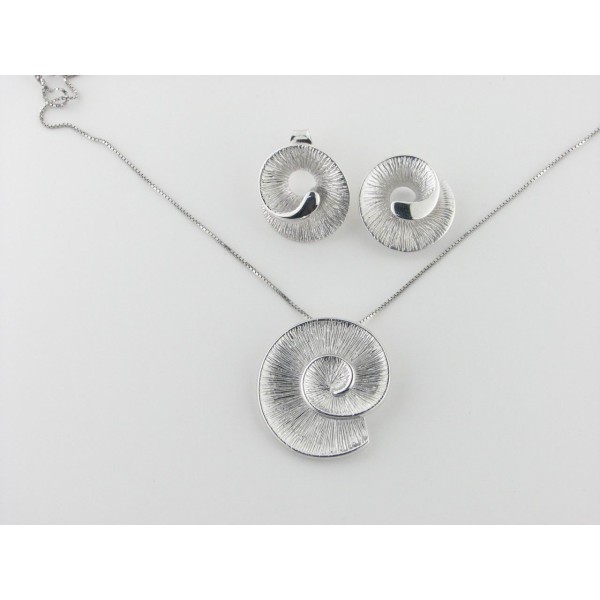 Jgo gargantilla-pendientes plata