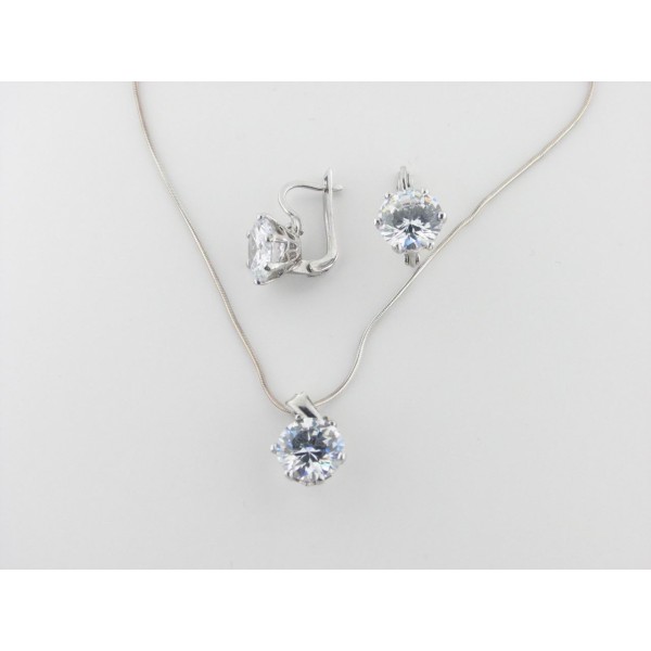 Jgo Colgante y Pendientes Plata