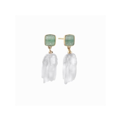 Duran Exquse Pendientes Plata Coco Doble