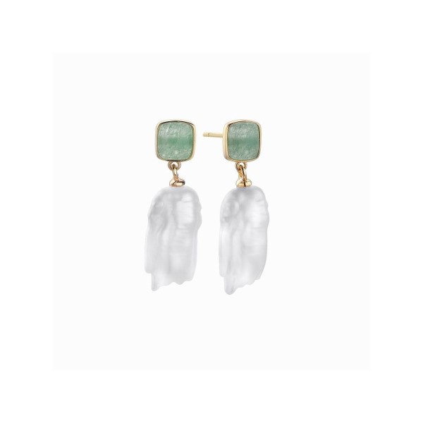Duran Exquse Pendientes Plata Coco Doble