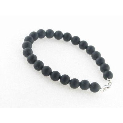 Pulsera plata ónix