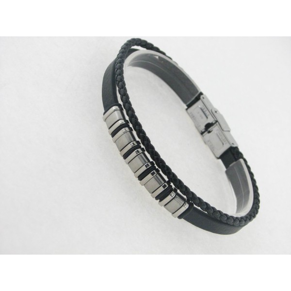 Lotus pulsera acero piel