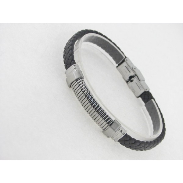 Lotus pulsera acero piel