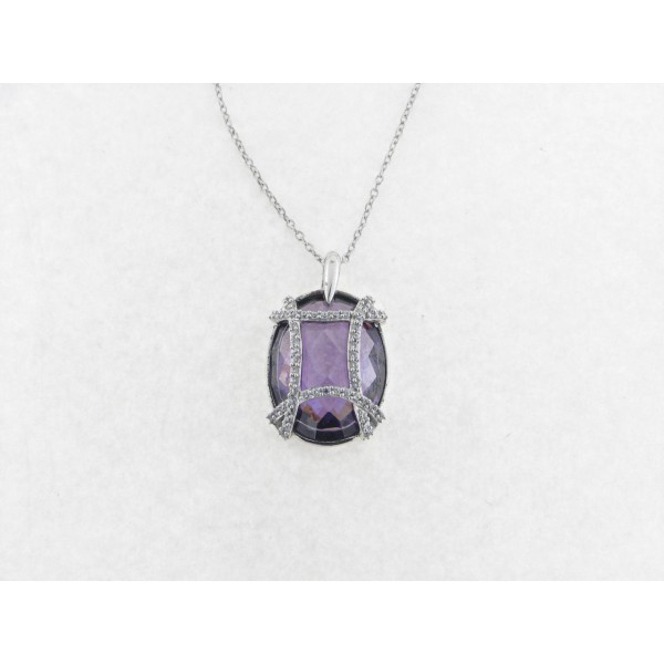 Viceroy colgante c/cadena plata piedras