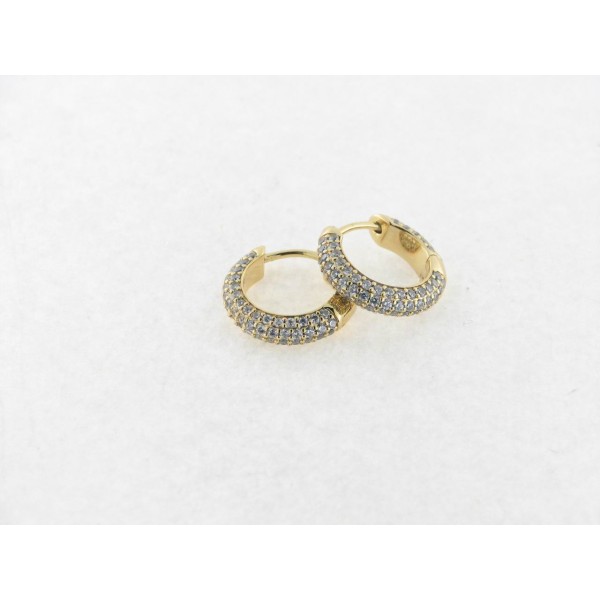 Daniel Wellington pendientes aro plata chapada circonitas