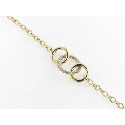 Lotus pulsera acero chapado piedras
