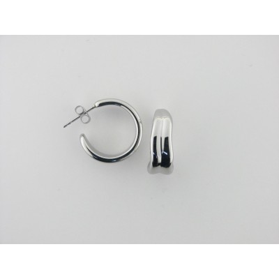 Lotus pendientes aro acero