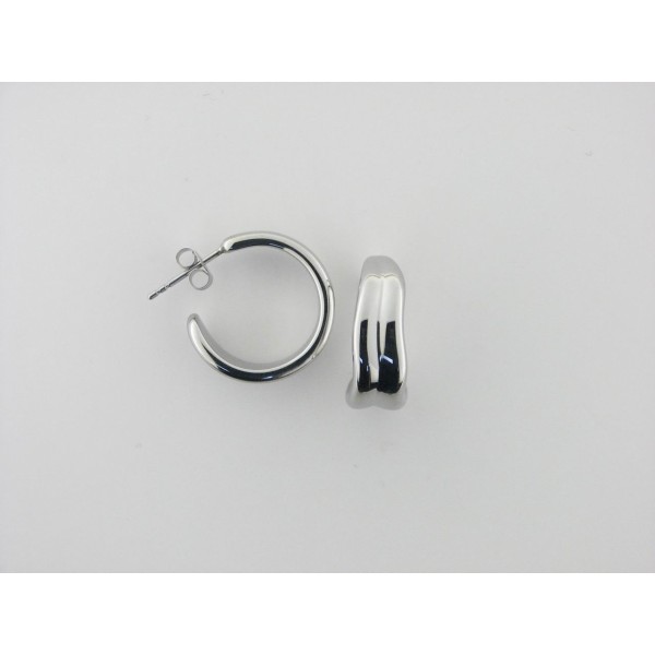 Lotus pendientes aro acero