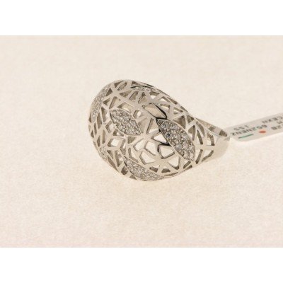 Sortija Oro Blanco Zirconitas