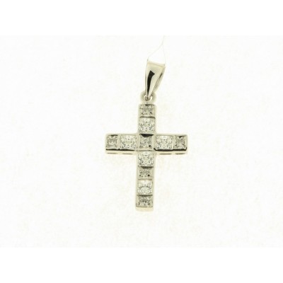 Cruz Oro Blanco Piedras