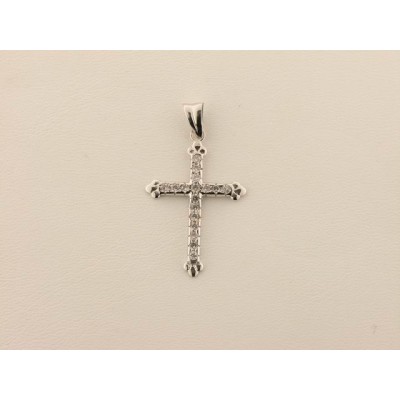 Cruz Oro Blanco Piedras