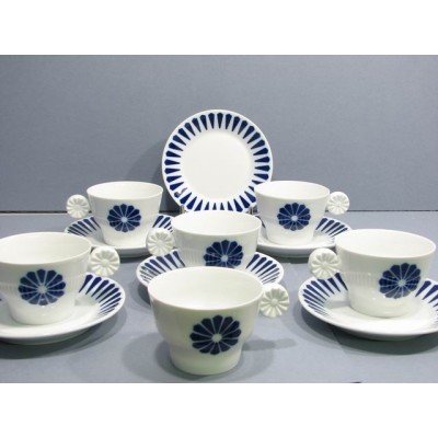 Tazas te c/plato estrella (6 unidades)