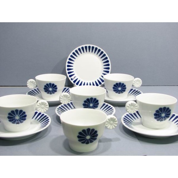 Tazas te c/plato estrella (6 unidades)