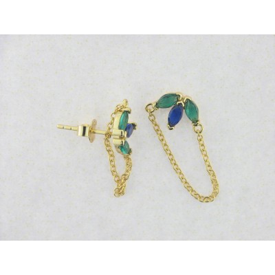 Viceroy pendientes plata chapada circonitas