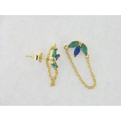 Viceroy pendientes plata chapada circonitas