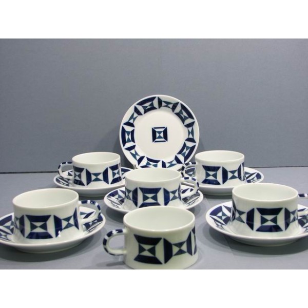 Tazas te c/plato monferico (6 unidades)